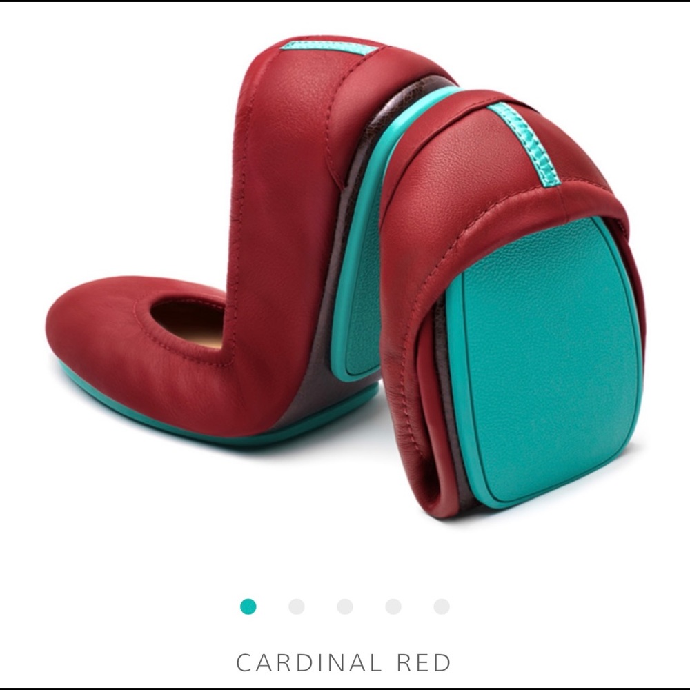 EUC Tieks Cardinal Leather Ballet Flats Size 11